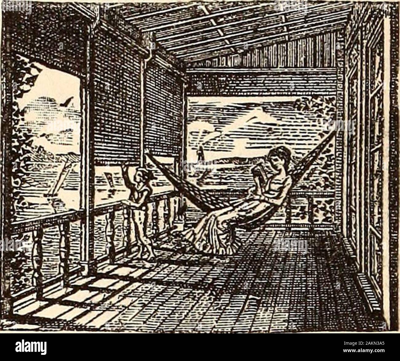 Il secolo illustrato rivista mensile . Inglese tende alla veneziana. Le partizioni di laminazione. Foto Stock