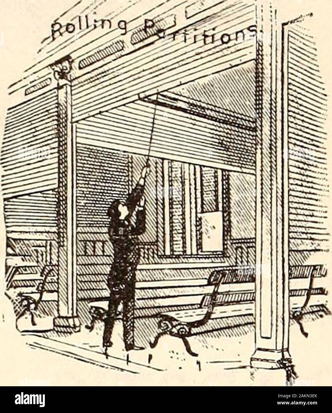 Il secolo illustrato rivista mensile . Inglese tende alla veneziana. Le partizioni di laminazione. Foto Stock