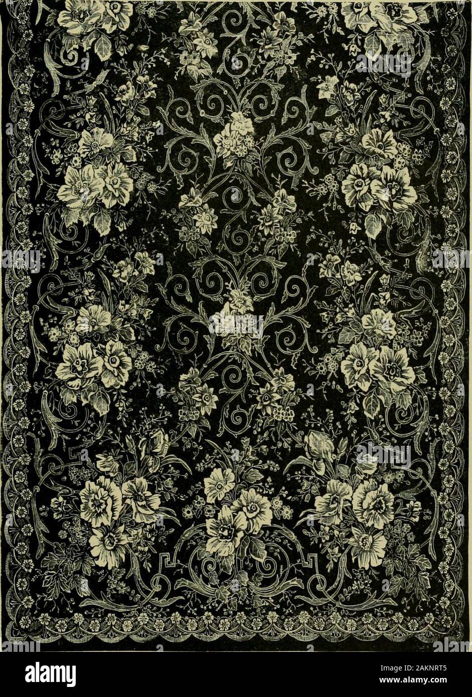 I capolavori del Centenario mostra internazionale del 1876 .. . Bordo in pizzo: Mostra Collettiva di Bruxelles. IND ci una prova R T. 495 realizzando il suo compito. Ma dei tardi anni macchinari è stato applicato a thismanufacture con grande successo e in modo perfettamente hanno fatti a mano merletti stata. La tendina di pizzo : Jacoby, Nottingham. imitato che nessuno ma un esperto è in grado di rilevare la differenza. Infatti in mano manylocalities-lavoro è stato completamente scartato per quello della macchina. Su 496 le esposizioni internazionali, i8j6. Scialle in cashmere: esposizione di Sassonia. Arte industriale. 497 Pagina 495 incidiamo un fascino Foto Stock