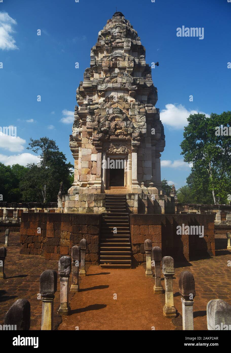 Sdok Kok Thom tempio Khmer, Sa Kaeo Provincia, Thailandia Foto Stock