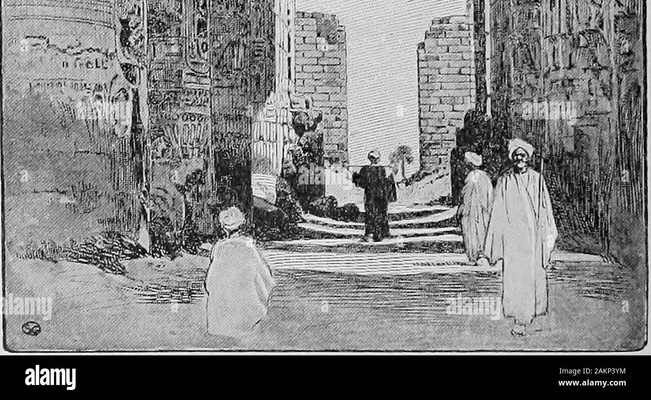 La storia dell'Europa, antica e medioevale: prima l'uomo, l'Orient, della Grecia e di Roma . Fig. 14. I colossali colonne della navata a GreatHall di Karnak sono le colonne del medio due righe nella navata centrale (Fig. 16). Le figure umane al di sotto mostra invece le vaste dimensioni delle colonne torreggianti sopra di loro (§ 50) La storia dell'Egitto 31 comandata la grande isola di Creta (§§ 123-125). Hanno scavato acanal dall'estremità nord del mar Rosso verso ovest per il nearestbranch del Nilo nel Delta orientale (vedi mappa, p. 42). ThePharaohs navi del Mediterraneo potrebbe navigare il easternmostmouth di t Foto Stock