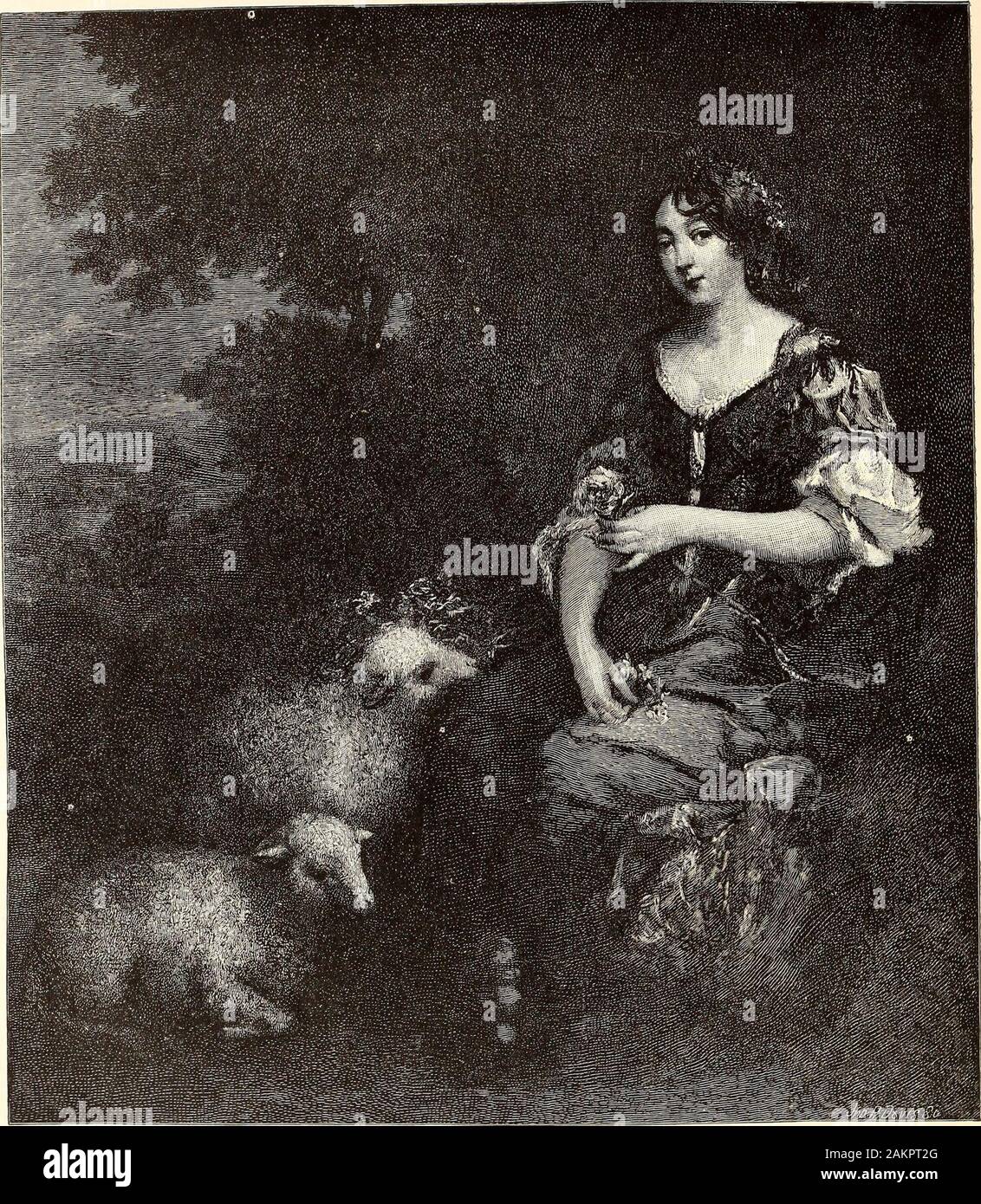 Il secolo illustrato rivista mensile . JULIE daNGENNKS, DUCHESSE DE MONTAUSIER. (Da un attacco in IllliGUIRLANDE DE JULIE OK OCTAVE UZANNE.) 86 le donne dei saloni francesi.. ANTOINETTE DE LIGIER DE LA GARDE - MME. DESHOULIERES. (Dal ritratto ad olio di Pierre Mignard.) Per questi risultati ha molto contribuito in larga misura.lei era una donna di belle ideali e exaltedstandards, possedendo in un eminente degreethe purezza del carattere, la delicatezza di pensiero,e urbanità di modo che essa esigeva ofothers. Ma tutti i suoi doni sono state fuse in quelladi tenendo un salone. Qui lei era senza arival. È Foto Stock