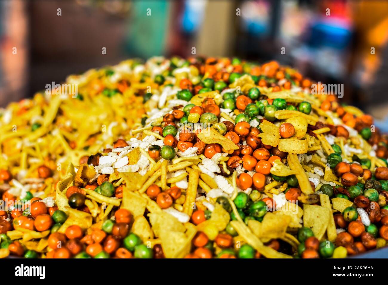 Spuntini indiani sulla strada Foto Stock