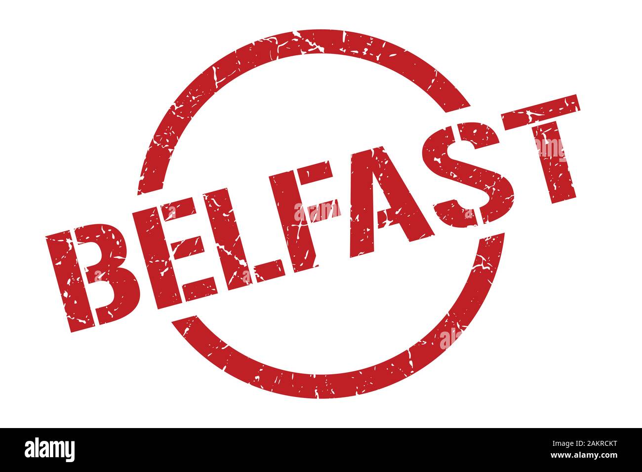 Timbro di Belfast. Belfast grunge round segno isolato Illustrazione Vettoriale