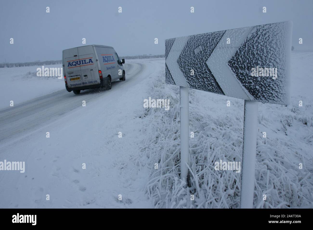 Coperte di neve paesaggio dello Yorkshire Foto Stock