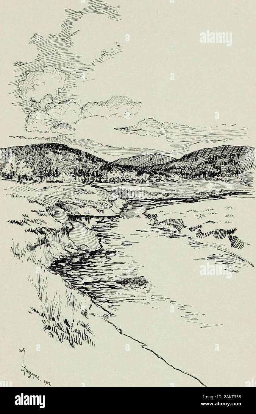 Le canzoni del thistle e acero . Padre, io prego che tu volessi degnati per me,entro la tua vigna grand,uno piccolo fiore, sebbene di basso grado,a sollevare con mano tremante- un po' di song-bud nato da fuori il cuore, che agli uomini potrebbe essere,in mezzo al tumulto dei mondi grande mart, ancora un, piccola voce da te". 75 QUANDO IL HEATHER PROFUMI DI ARIA QUANDO IL HEATHER PROFUMI L'ARIA.(una canzone Scottish-Canadian.) canadese boschi sono bonny e acque canadesi blue,quando il sobbollire airts l'acero e il trifoglio drena la rugiada;ma un anelito arriva a mornin e a een il cuore è sair,per hi Foto Stock