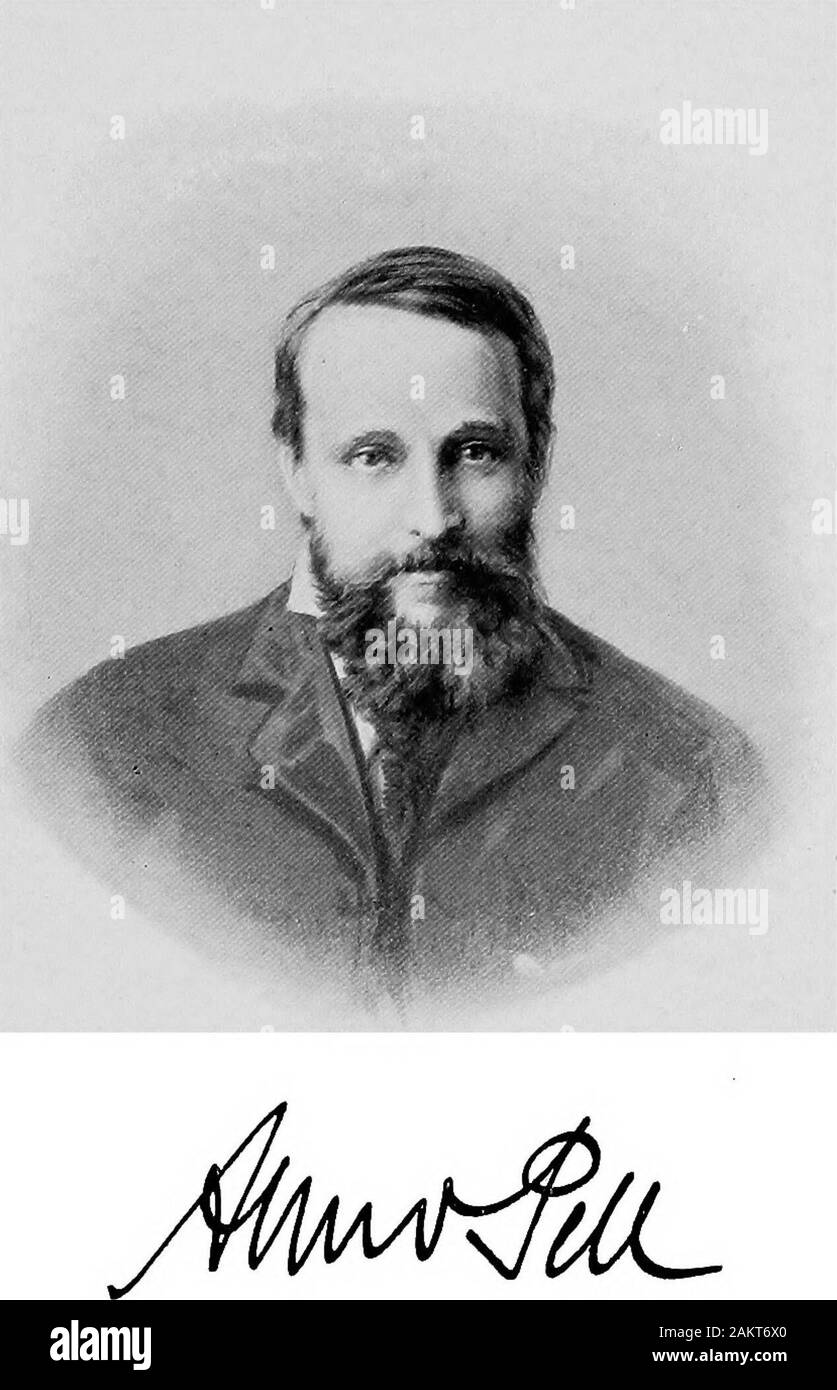 Reminiscenze personali di James AScrymser, in tempo di pace e in tempo di guerra . Decreto con il quale grantedto sigg. Arturo Marcoartu, Marchesi di Mariano andManzanedo, il conteggio di Esteban de Canongo, Michael Chevalier,Ferdinand de Lesseps e Leopold Werner, autorità di establishthe molto la connessione del cavo per il quale mi avevano presentato petizioni. Ho wasstunned, e previo esame del regio decreto trovato chela lingua della stessa era identico con il testo della petizione myown! Ho capito subito che il regio decreto wasthe chiave per tutta la situazione. Il segretario della Captain-General è stato abbastanza gentile da Foto Stock