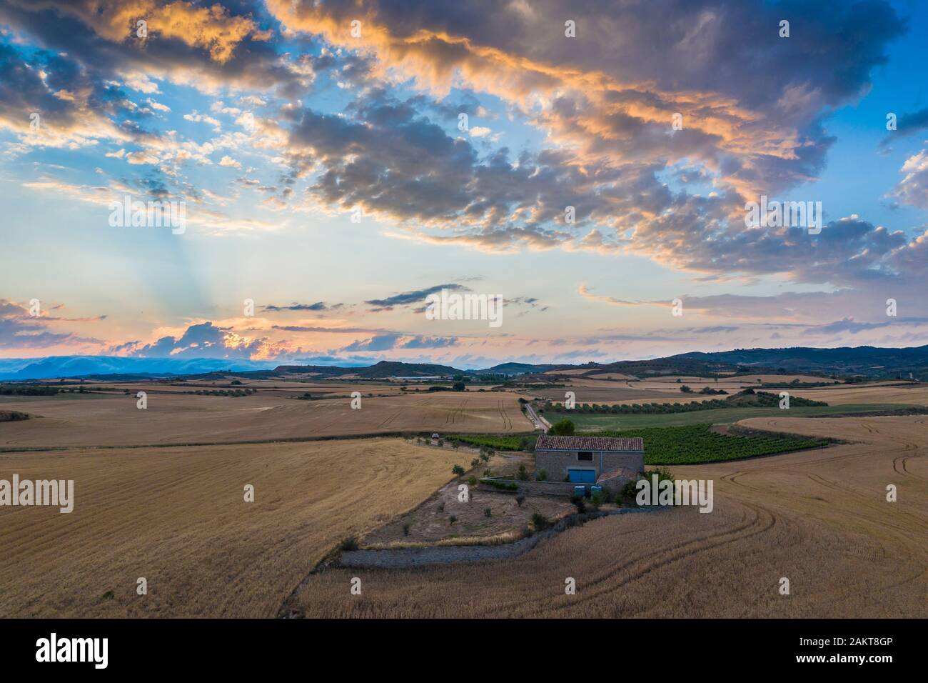 Paesaggio agricolo. Vista aerea. Foto Stock