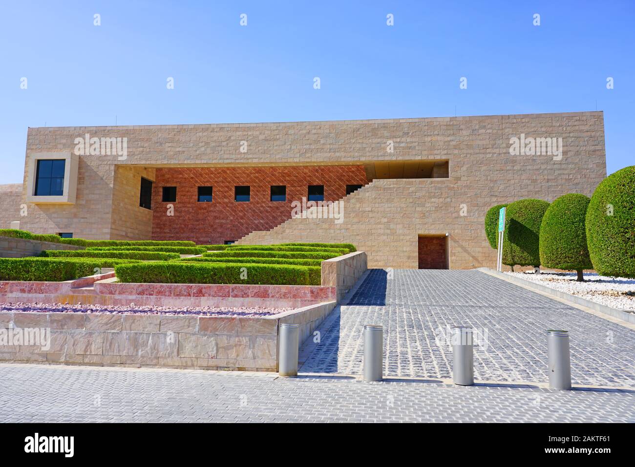 DOHA, QATAR -12 dic 2019- Vista del campus della Carnegie Mellon University in Qatar si trova nella città di istruzione complessa lanciato dal Qatar fondazioni Foto Stock