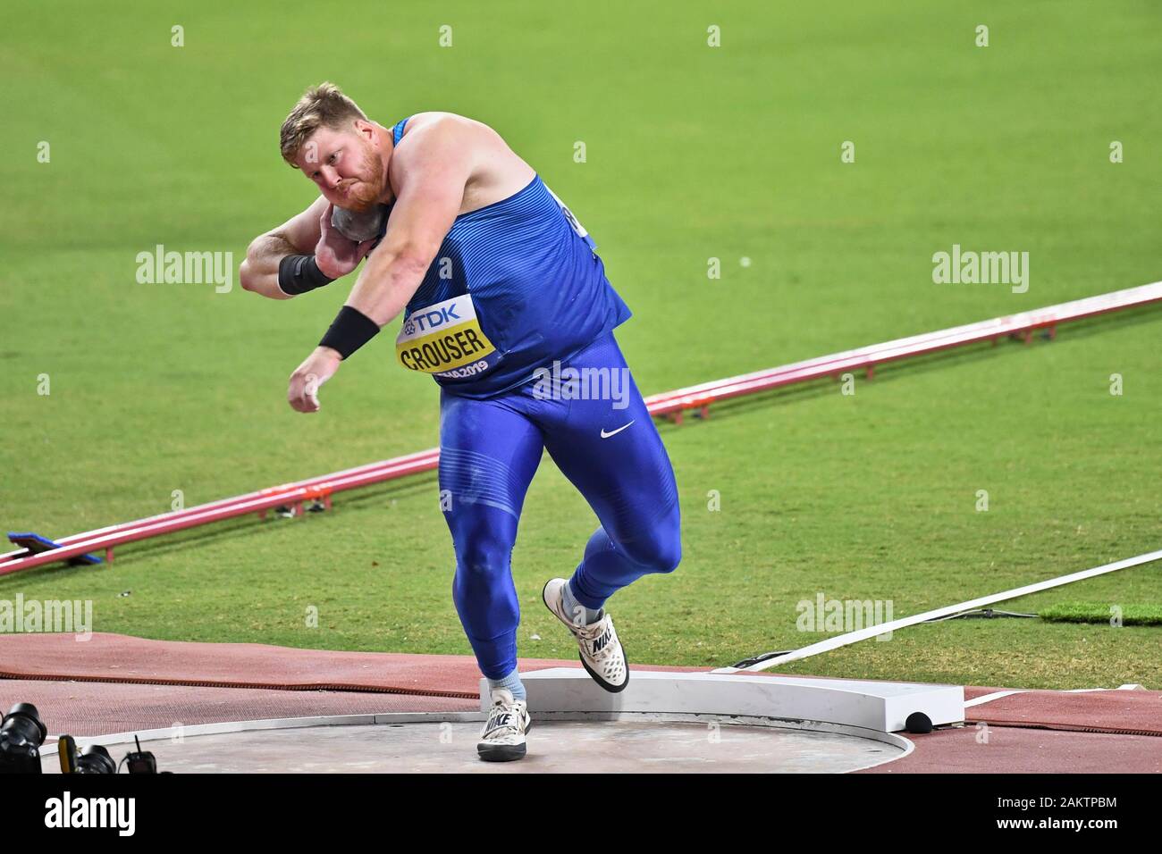 Ryan Crouser (USA). Colpo messo medaglia d argento. IAAF mondiale di atletica, Doha 2019 Foto Stock