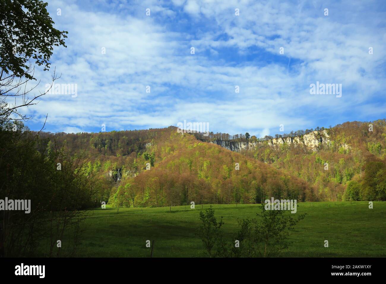 Bad Urach è una città in Germania con molti luoghi di interesse storico Foto Stock