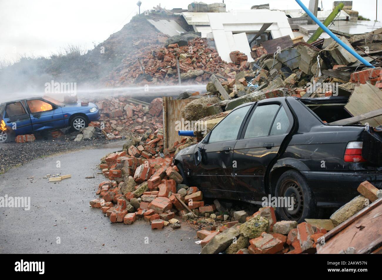 Attacco missilistico termobarico, Ucraina Foto Stock