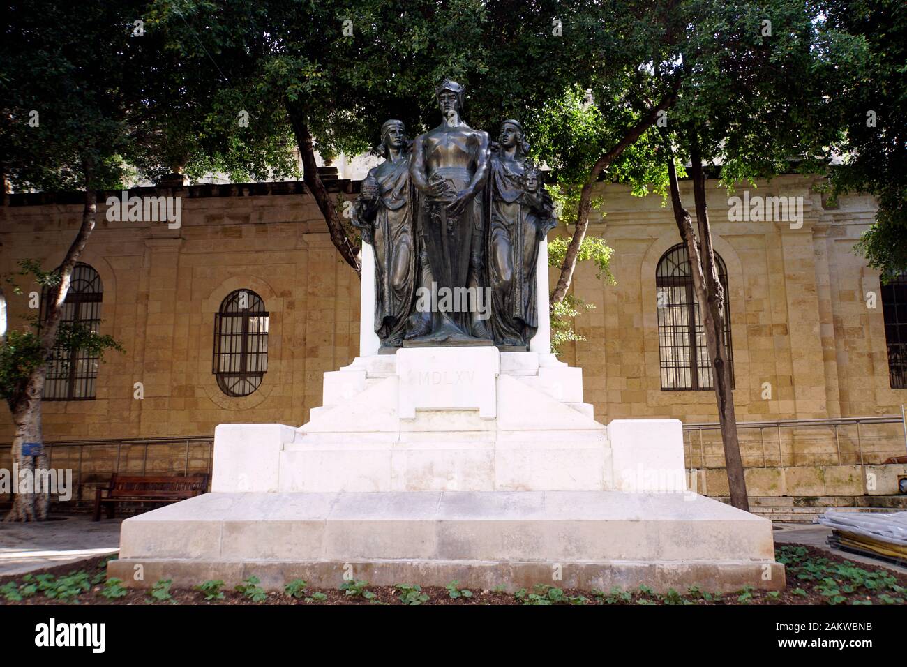 Denkmal der grossen Belagerung von 1565, Valletta, Malta Foto Stock