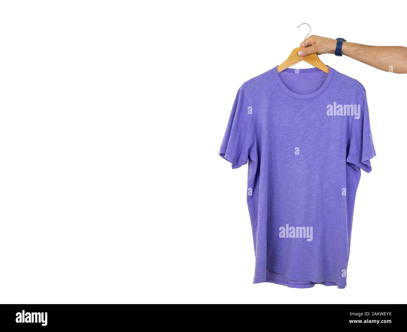 T-shirt mockup e modello su sfondo isolato per la moda e designer tessile Foto Stock