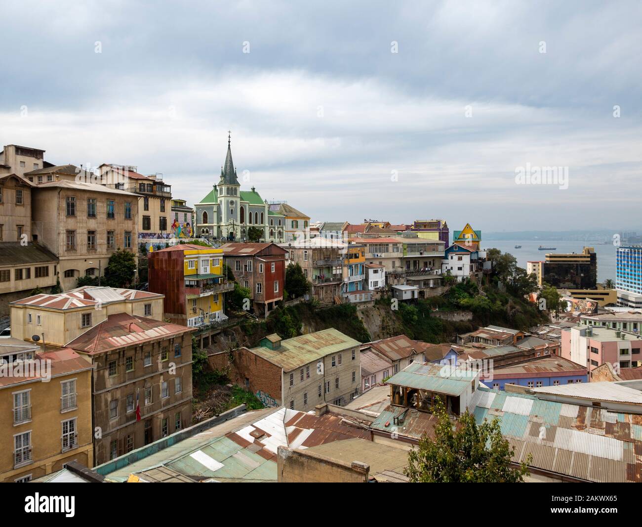 Valparaiso, in Cile. Foto Stock