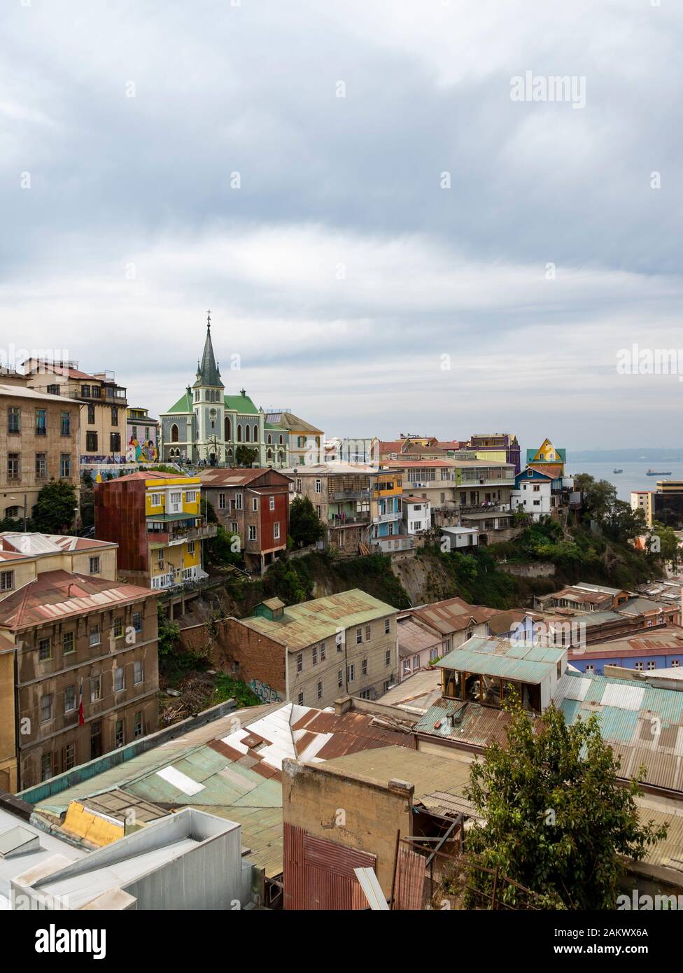 Valparaiso, in Cile. Foto Stock