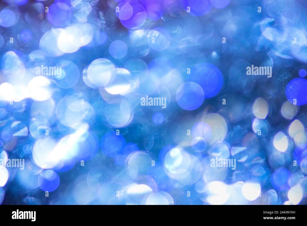 Bokeh sfondo astratto in colori blu. Motivo o sfondo sfocato per il design Foto Stock