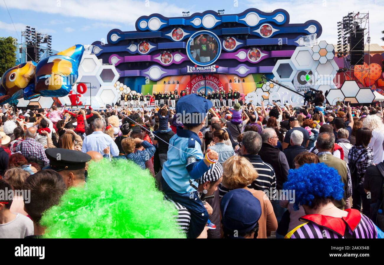 Escenario De Carnavales En Las Palmas, Gran Canaria Foto Stock