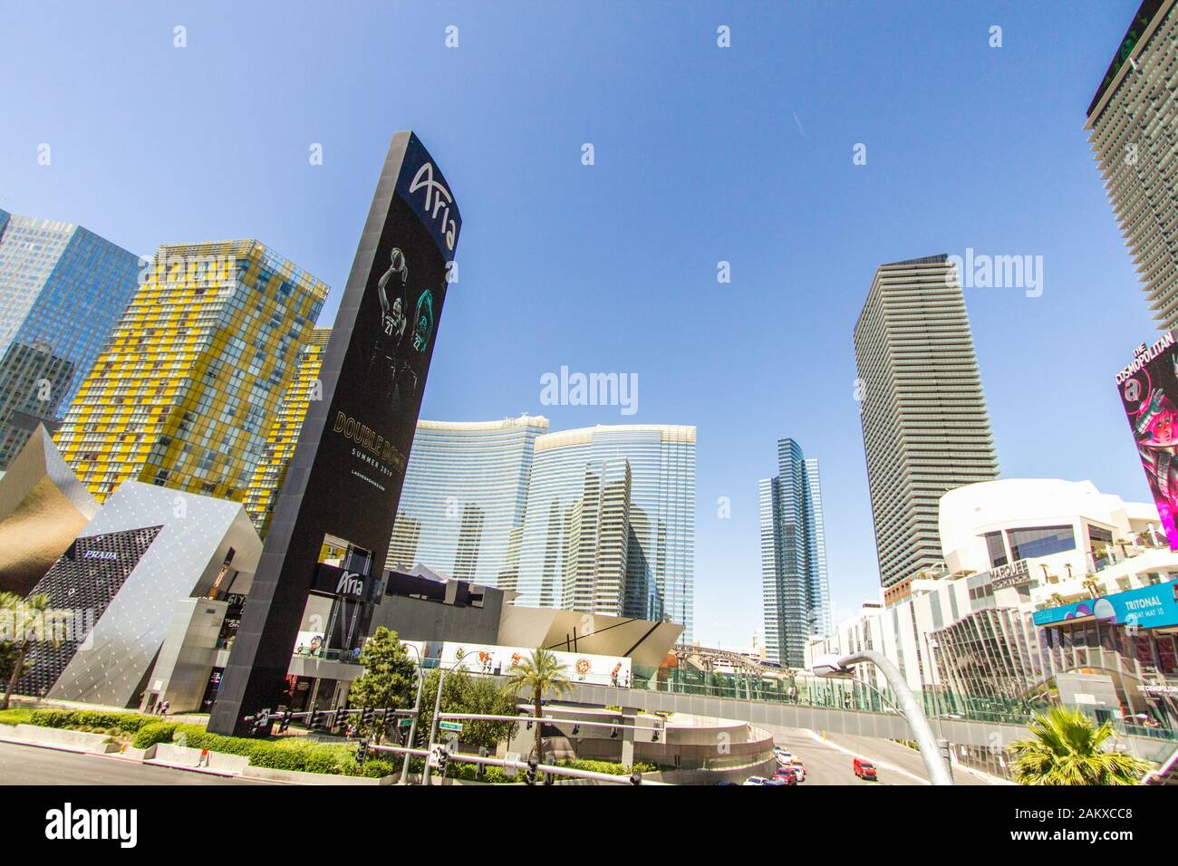 Las Vegas, Nevada, USA - facciata esterna dell'aria Resort and Casino sulla famosa Las Vegas Strip. Foto Stock