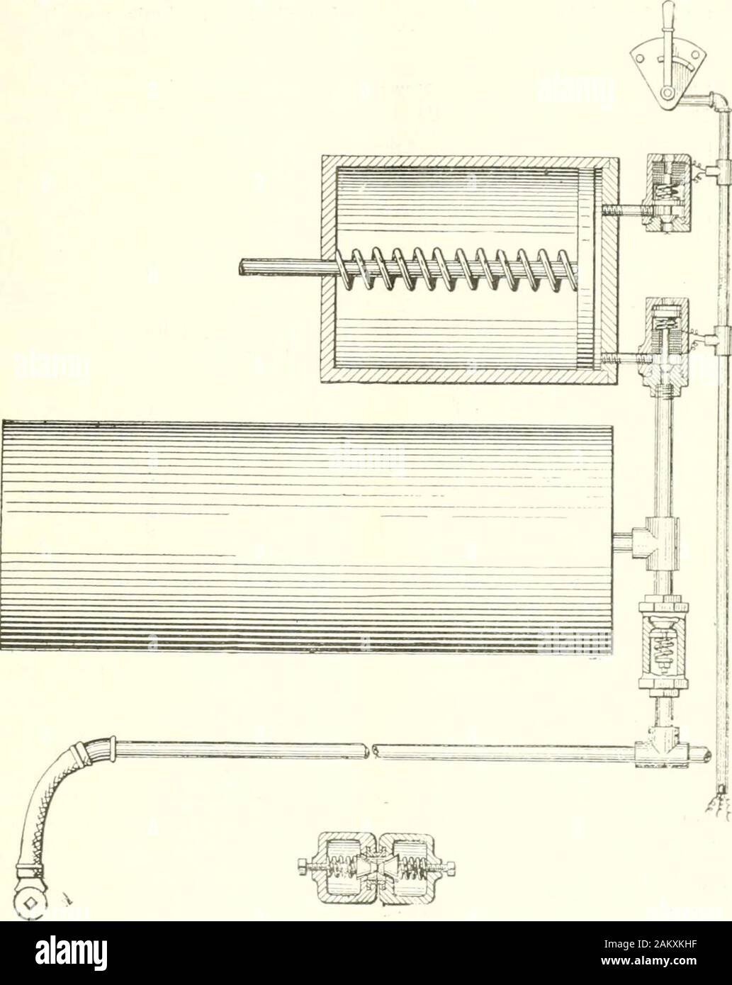 La stazione ferroviaria e la locomotiva Engineering . p come un orribile e.sempio di rifiuti ofcnergv. utilizzando come non solo circa1/10 del calore del combustibile consumato ingenerating il vapore utilizzato. Perdita di en-ergy non è in alcun modo limitata alla steamengine. In un documento Leggere prima theAcademy della scienza cf Washington byProfessor Langley ha dimostrato thatin il bruciatore di argand soltanto 24 parti ofenergy fuori di ogni 1.000 arco utilizzato aslight-una perdita di circa quattro volte maggioredi il motore di vapore. Alcuni mesi fa abbiamo stampato un descri-zione del Goff sistema di elettro-pneu-matic freni per il vapore servizio stradale thatwas particol Foto Stock