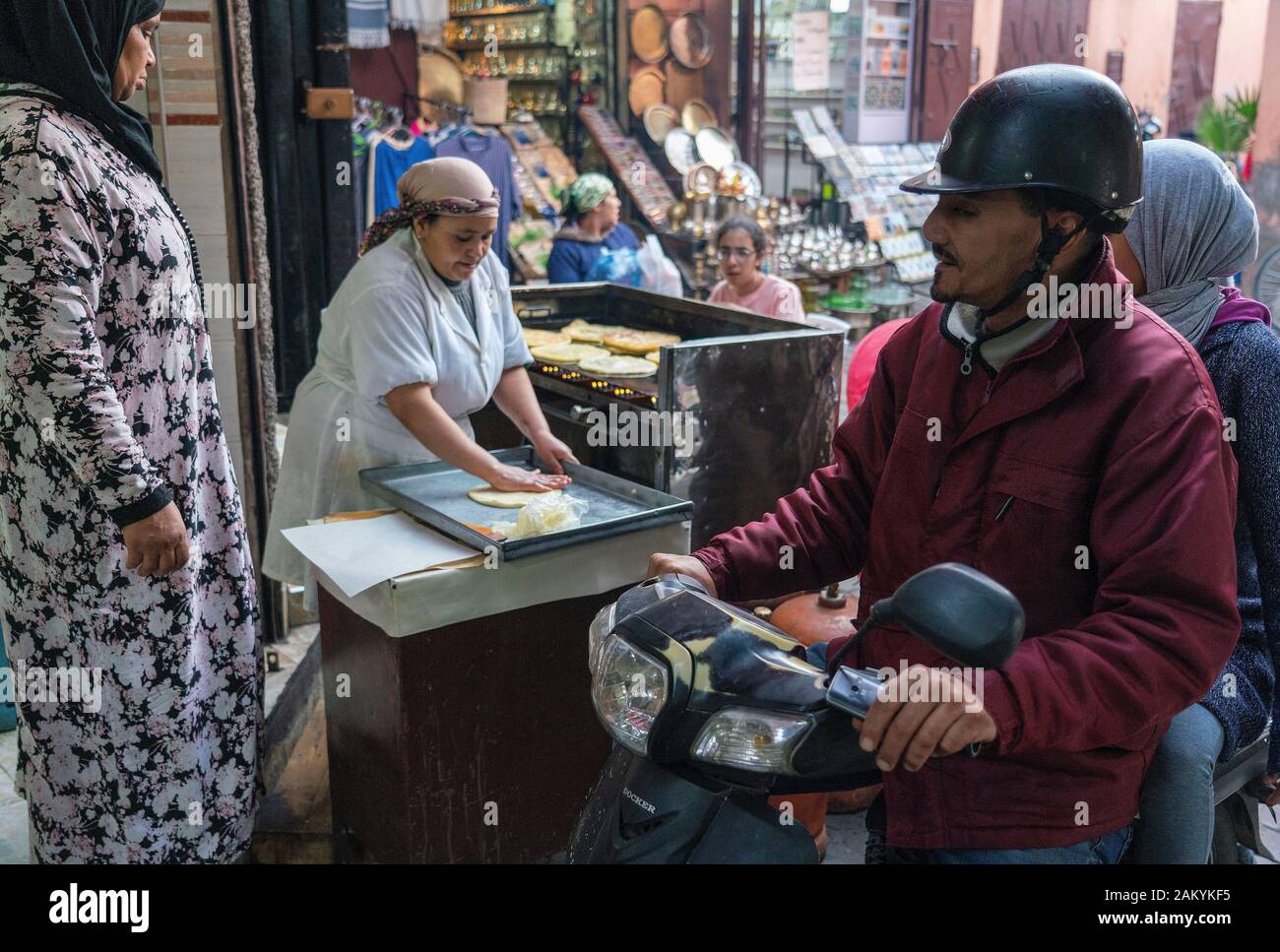 I Souks,Marrakech: panificazione Foto Stock