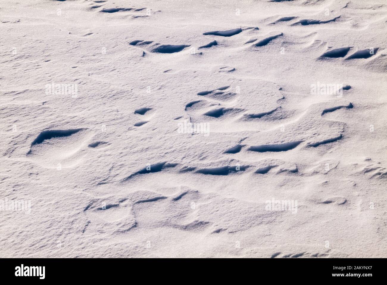 Close-up di vento neve scolpita Foto Stock