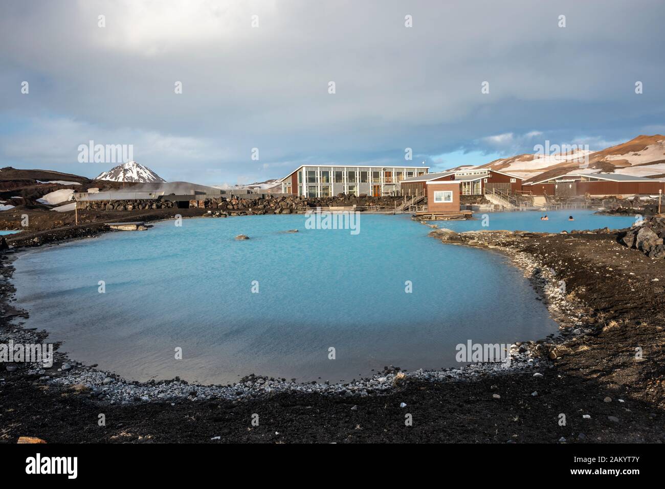 Jarðboeðin piscina geotermica, Myvatn natura Bagni, laguna blu del Nord Foto Stock