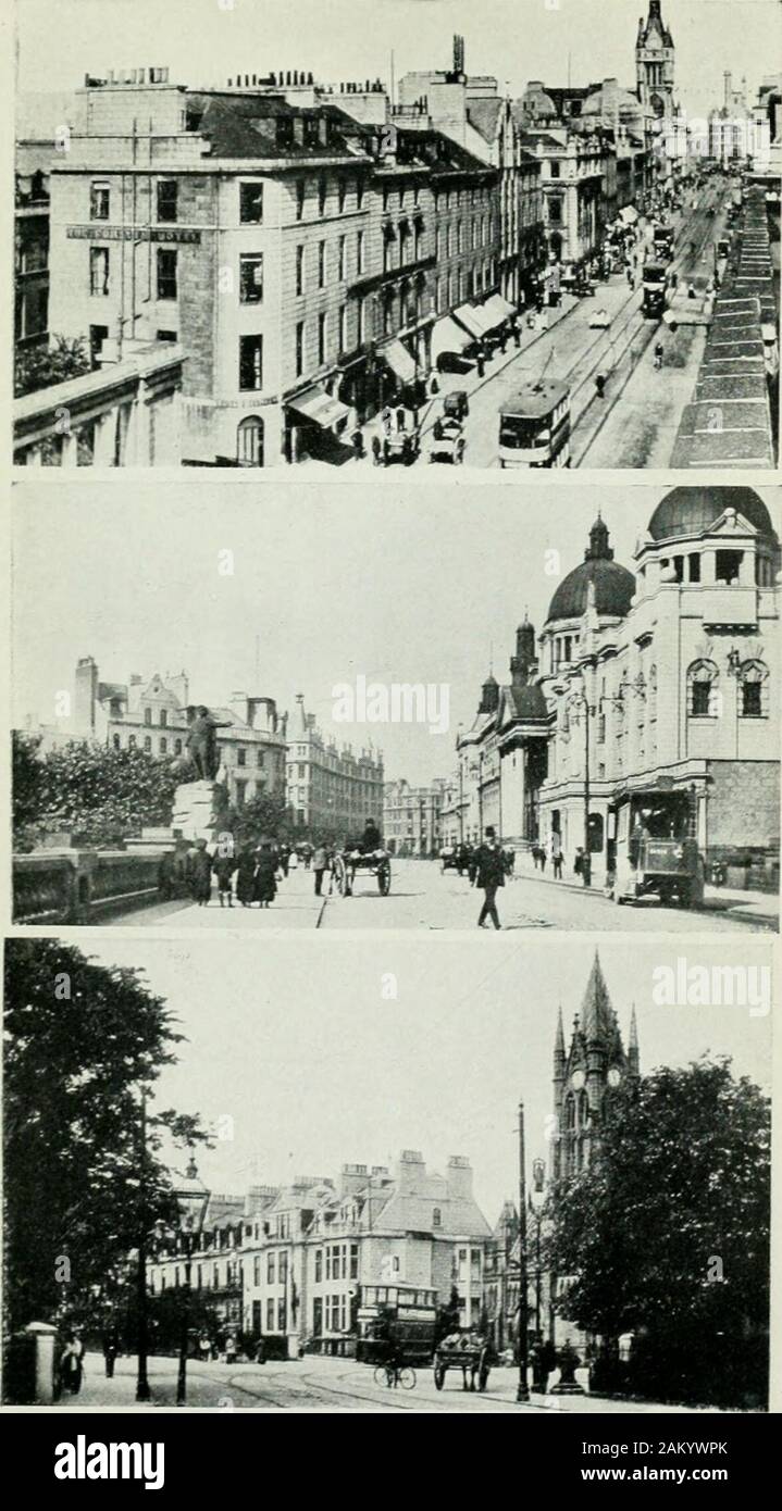 Un pittorica e guida descrittiva a Aberdeen, Deeside, Donside, Strathspey, Cruden Bay, Huntly, Banff, Elgin, etc . Città Croce,una bella sei facciate struttura, di cui i cittadini sono nota poco fieri, come è il più bel pezzo di lavoro del suo genere nel paese. Fu eretto nel 1686, sul sito di un oldercross che risalgono ai giorni di Robert the Bruce, fromdesigns da John Montgomery, un Aberdeenshire mason. Itwas rinnovato nel 1842, e rimosso per la sua presente sito. È18 piedi alto e 20 di diametro. Il cornicione è diviso intotwelve compartimenti, dieci delle quali sono riempiti da medalli Foto Stock