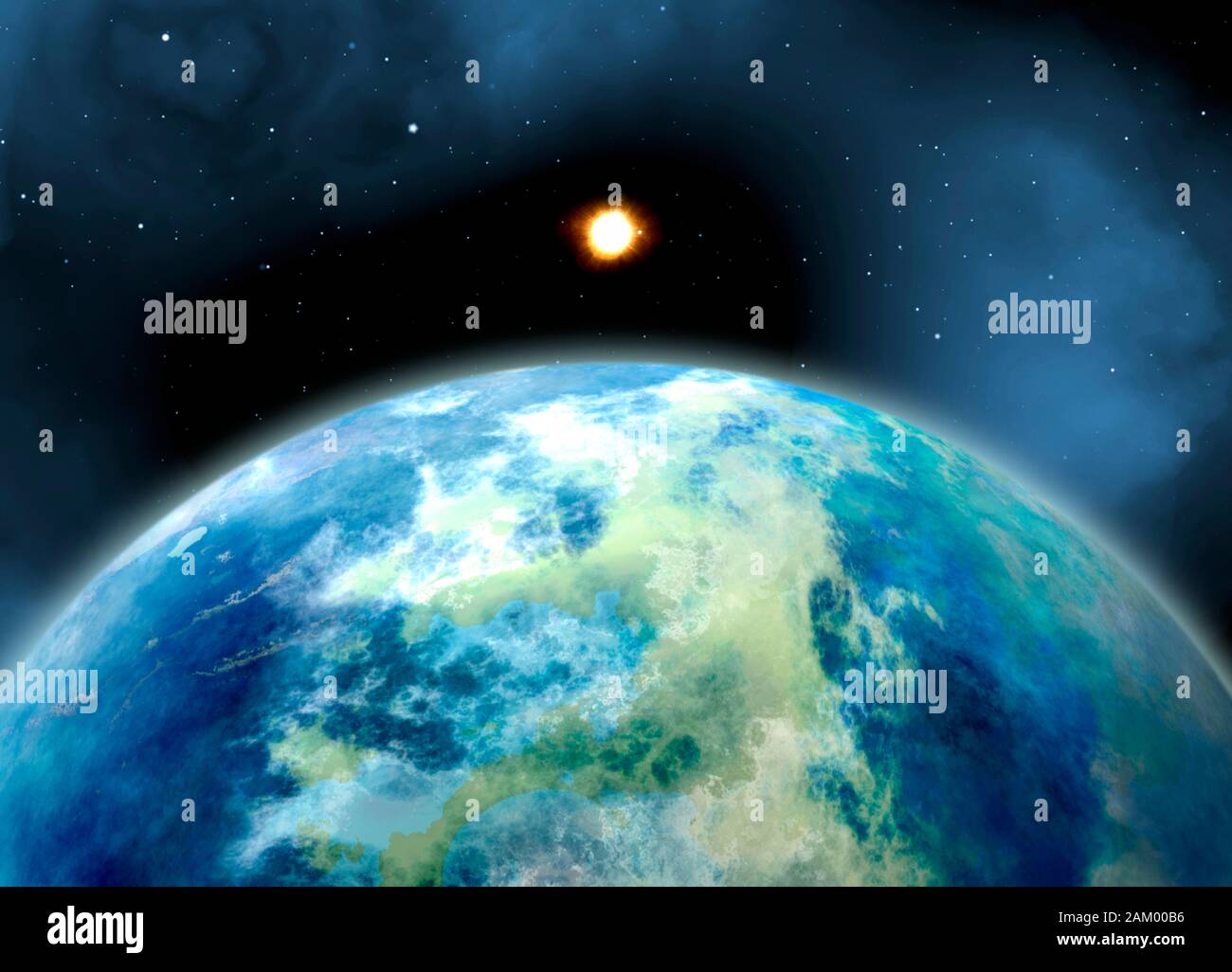 Kelper 452b, illustrazione Foto Stock