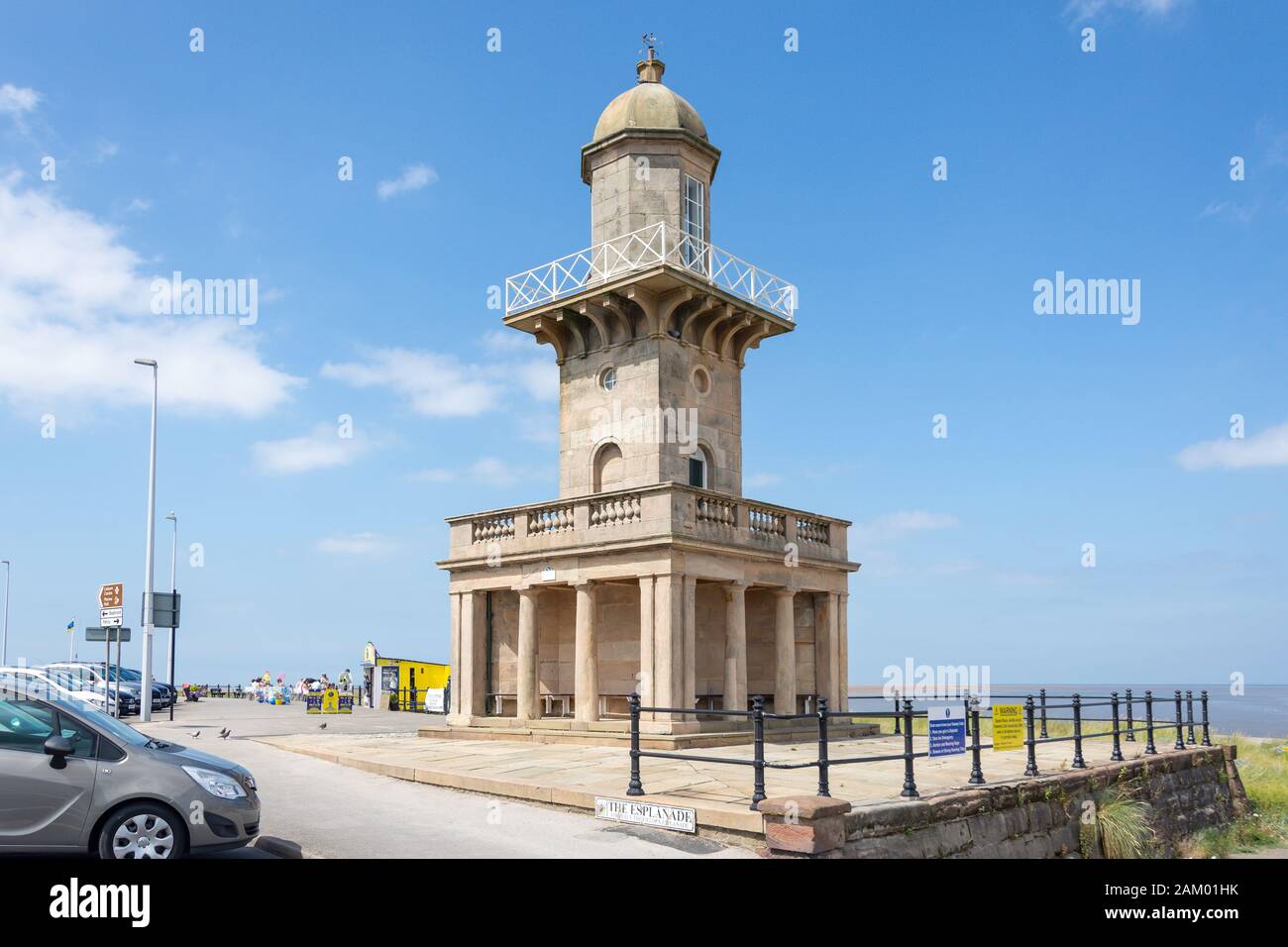 Fleetwood Lower Lighthouse, The Esplanade, Fleetwood, Lancashire, Inghilterra, Regno Unito Foto Stock