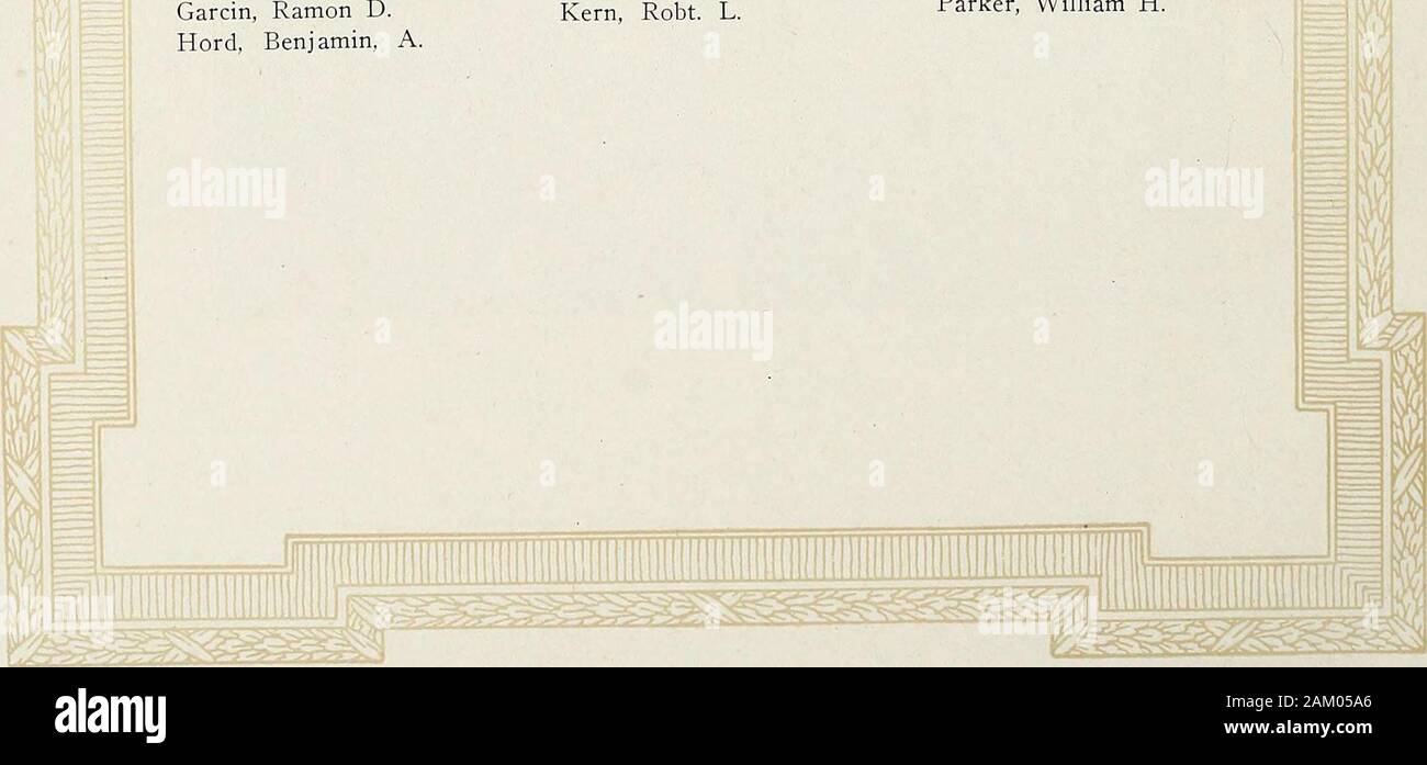 X-ray . Arbuckle, L, D.Allen, C. D.Butler, L. J.Boyette, W. I.Carr, M. L.Croce, R. H.Grumpier, L. OCain, J. R.Doggett, B. A. FRATRES IN COLLEGIO Duval, F. F. Futrelle, L. M. Flinn, F. Granger, W. S. Holloway, R. M. Harwood, P. C. chiglia, H. L. Parker, C. P. Perry V. P. Porterfield, H.Redd, I. K.Snead, G. H.Vendite, JudsonTucker, W. S.Willis, W. M.Wilkins, W. W.Yates, O. R. I FRATRES IN URBE Bynum, Archie M.Boyle, Marshall L. JrGarcin, Ramon D.Hord, Benjamin, A. Ryder, Ollie A.Simmons, Walter D. Jr.Kern, Robt. L. Traynham, Albert P.Woodson, George C.Parker, William H.. Foto Stock