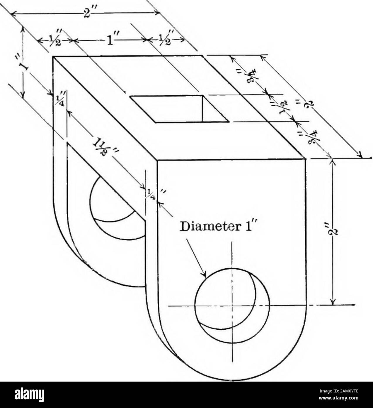 Gli elementi essenziali della geometria descrittiva . Fig. 23.. Fig. 24. 21. Disegnare tre viste dell'oggetto mostrato in Fig. 21. 22. Disegnare un piano, elevazione, e l'estremità sinistra vista dell'oggetto mostrato in fig. 22. 23. Disegnare il piano, la quota e la estremità destra vista dell'oggetto mostrato in fig. 23. 24. Disegnare un piano, elevazione, ed entrambe le viste di estremità dell'oggetto mostrato in fig. 24. Capitolo III ipotesi di punti e linee 15. Al fine di studiare la relazione di vari punti e lineswhich formano collettivamente la rappresentazione di un oggetto e tosolve problemi riguardanti questi elementi della rappresentazione,ci deve essere un metop Foto Stock