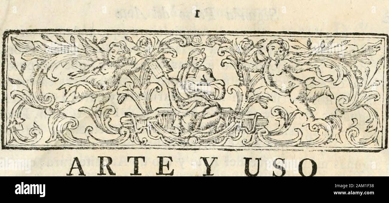 Arte y osu de Arquitectura . Digitalizzato da Internet Archive nel 2010 con un finanziamento dalla biblioteca di ricerca, il Getty Research Institute www.archive.org/details/arteyusodearquit02lore. R TE Y OSU ARQUITECTURA.SEGUNDA PARTE. CAPITULO PRIMERO. De ¡come noticias de lo que contiene este tomo. ¿N el libro que tengo impreso , con título de Arte y osu deArquitectura, en el último capítulo prometo , que aquel mismolibro le pondré en estampa fina , añadiendo algunas dificultades.it quanto al hacerle de estampa fina, en España no es fácilpor la mucha costa, y mas para onu Religioso Descalzo ; puesaquella im Foto Stock