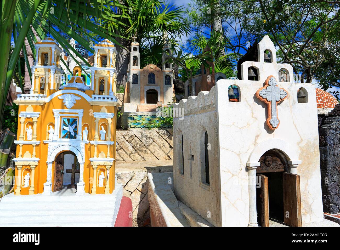 Tradizionale messicano cimitero, Riviera Maya, Messico Foto Stock