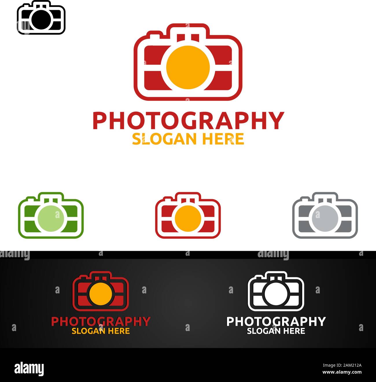 Abstract della Fotografia icona Logo vettoriale del modello di progettazione Illustrazione Vettoriale