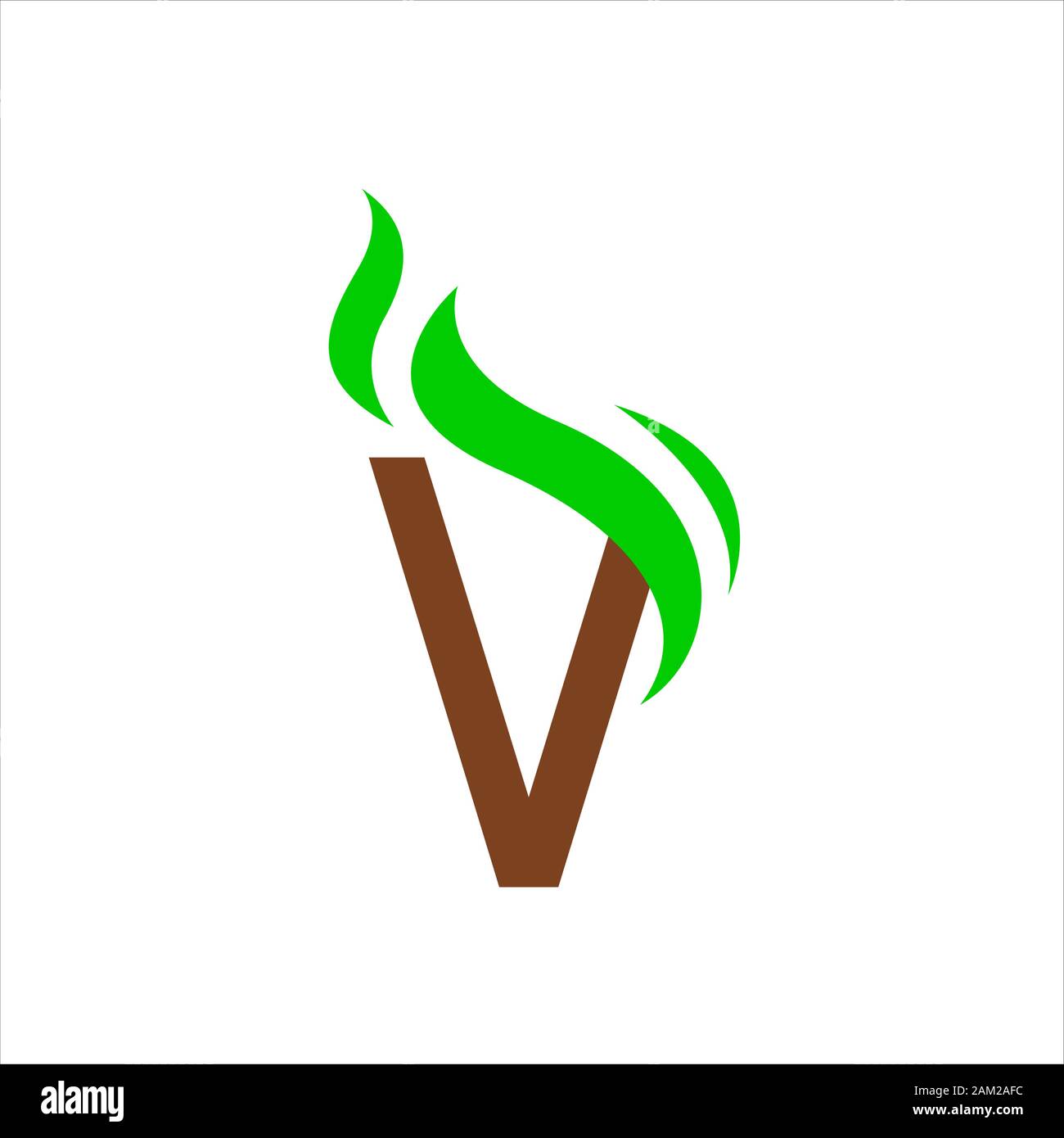 E vaporizzare sigaretta vape logo design masterizzazione vettore iniziale V icona simbolo grafico Illustrazione Vettoriale