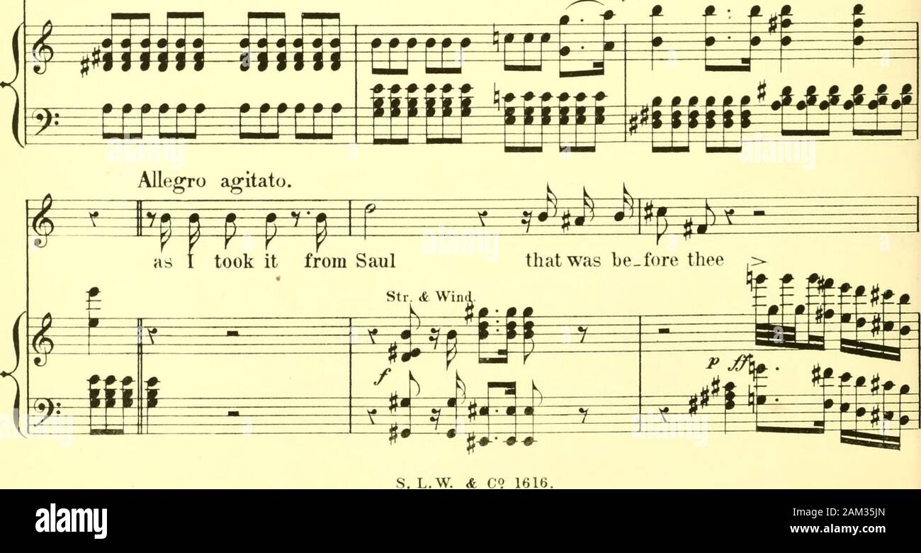 Il re Davide : un oratorio, scritto per il Leeds Festival Musicale del 1883, il testo selezionato dal testo sacro . jr&GT; Str. onlyII # # # # • • rm m p m m p i vi? I r Pj r p ^ non prendere un  modo ray mer - cy da lui. pj &LT;t Hbr. Foto Stock