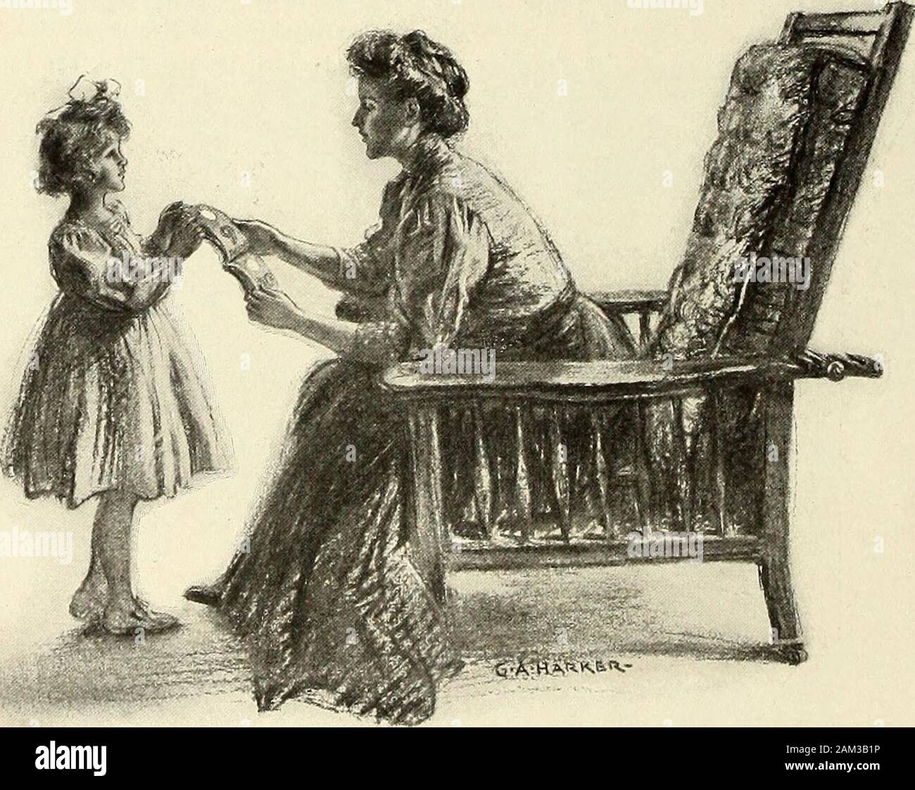 StNicholas [numero] . piacevoli giorni!rideva poco Kate. Tutto grigio e abbassamento è stato il cielo, la pioggia persistente versata,e sui tetti come thunder beat, e le grondaie ruggito.una volta non il sunshine glimmered attraverso. Né la tempesta abate;Oh, un bel giorno di pioggia! Detto poco Kate. Il vento è venuto ululati da nord, con né interrompere né rimanere;It soffiò il nevischio nei nostri occhi e catturato il nostro fiato.Abbiamo faticato giù la strada impetuoso, e attraverso la porta basculante:Oh, quale una splendida giornata di vento! Gridato poco Kate. E quando il mese è stato fatto, il suo libro ha portato me con del Foto Stock