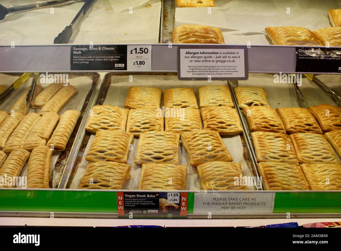 greggs bistecca cuocere torta londra inghilterra uk Foto Stock