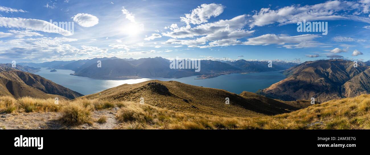 Istmo di picco Panorama HDR Foto Stock