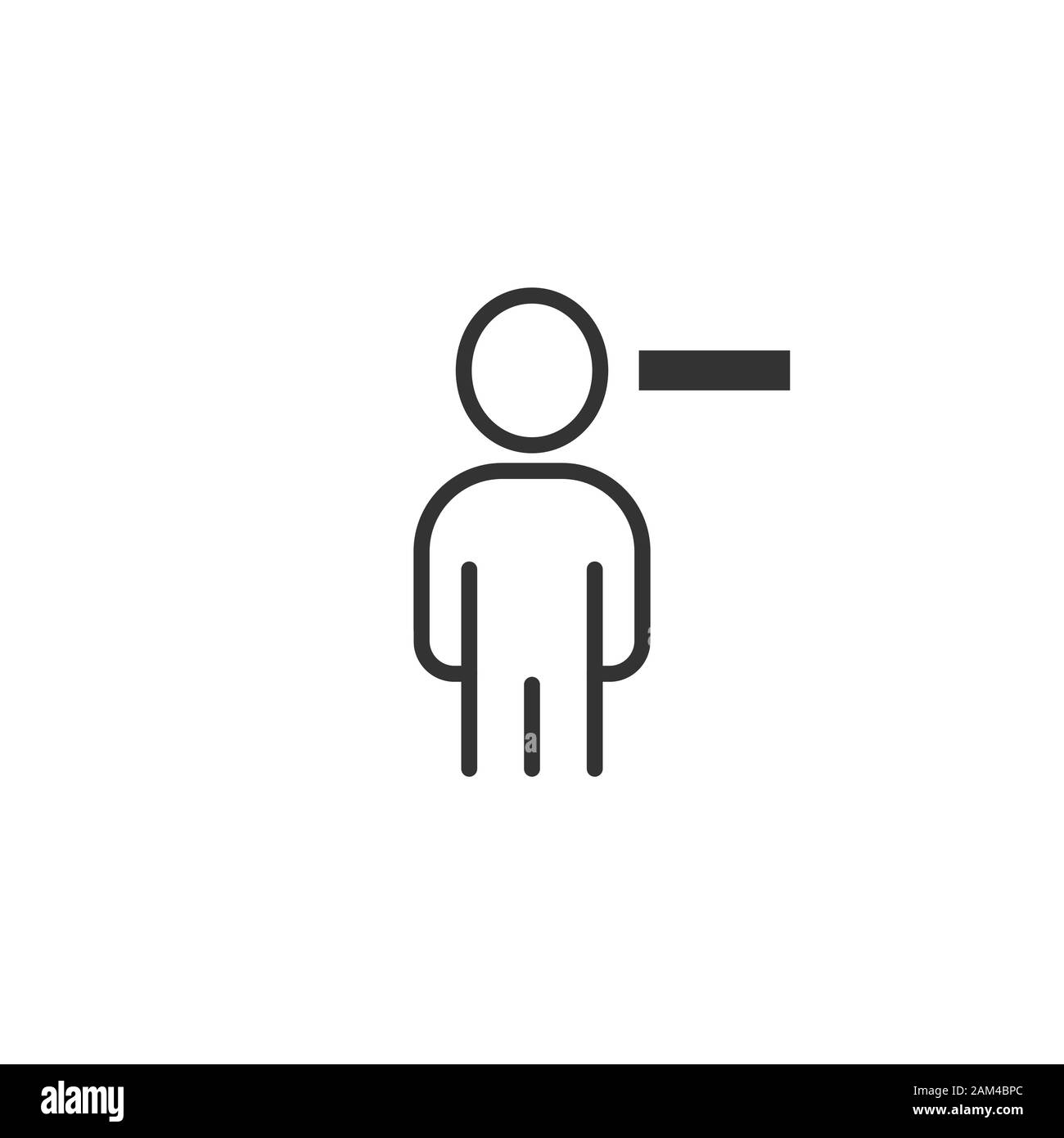 Persone con icona meno in stile appartamento. Il personale vettore collezione illustrazione in bianco sullo sfondo isolato. Umano il concetto di business. Illustrazione Vettoriale