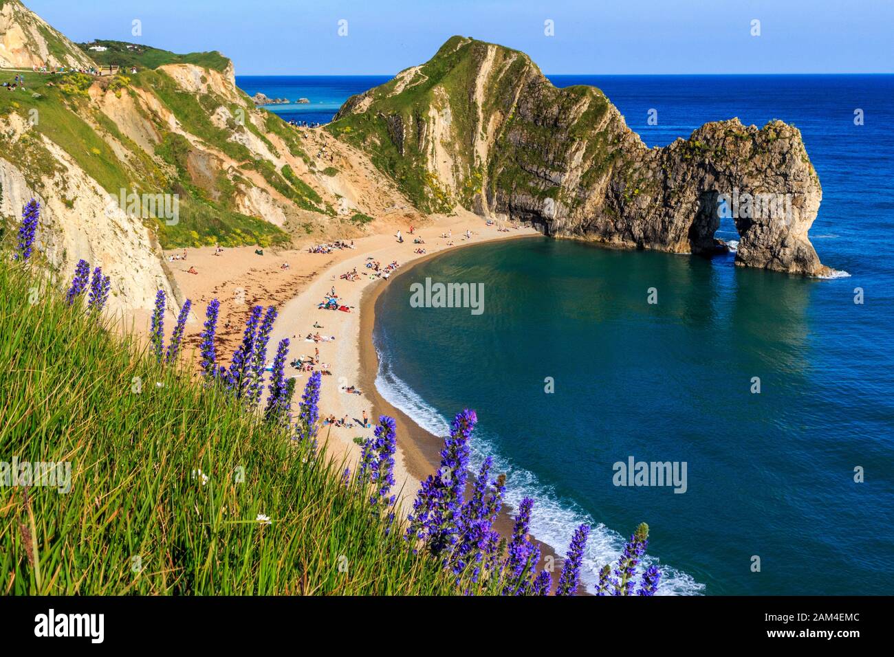 arco marino naturale a durdle porta, vicino lulworth cala, jurassic costa, costa meridionale dell'inghilterra, dorset, regno unito, gb Foto Stock