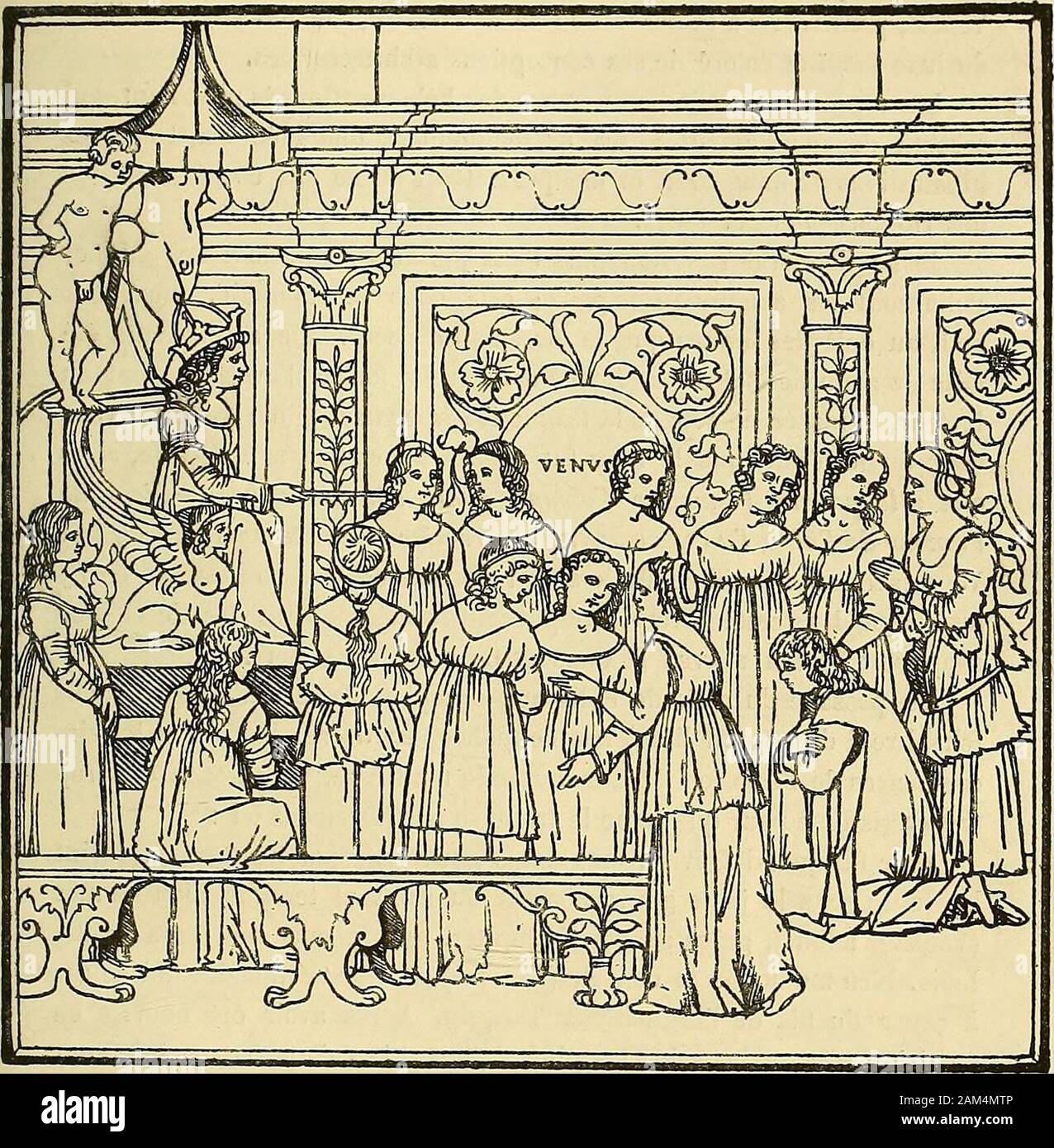 Gazette des beaux-arts . la fontainede Vénus j Animanx dévorant les restes des femmes rebelles à lAmour, mises àjnort par lui; Évanouissement de Poliphile dans le temple de Diane; Les Trois incisioni représentant les dernières péripéties du songe. Dans la seconde catégorie : La Pyramide ; Le Cheval de bronzo; La Porte, parfait di tipo de larchitecture de Francesco Golonna; Le Sommeil de la nyinphe ; UEnfant-fontaine, sujet mis en oeuvre en divers lieux; La Fontaine aux Trois Grâces; LImage du soleil sur onu aigle; Le Tréteau de la Reine; Le Mausolée dArtémise. Dans la troisième : Les Prétendus hiéro Foto Stock