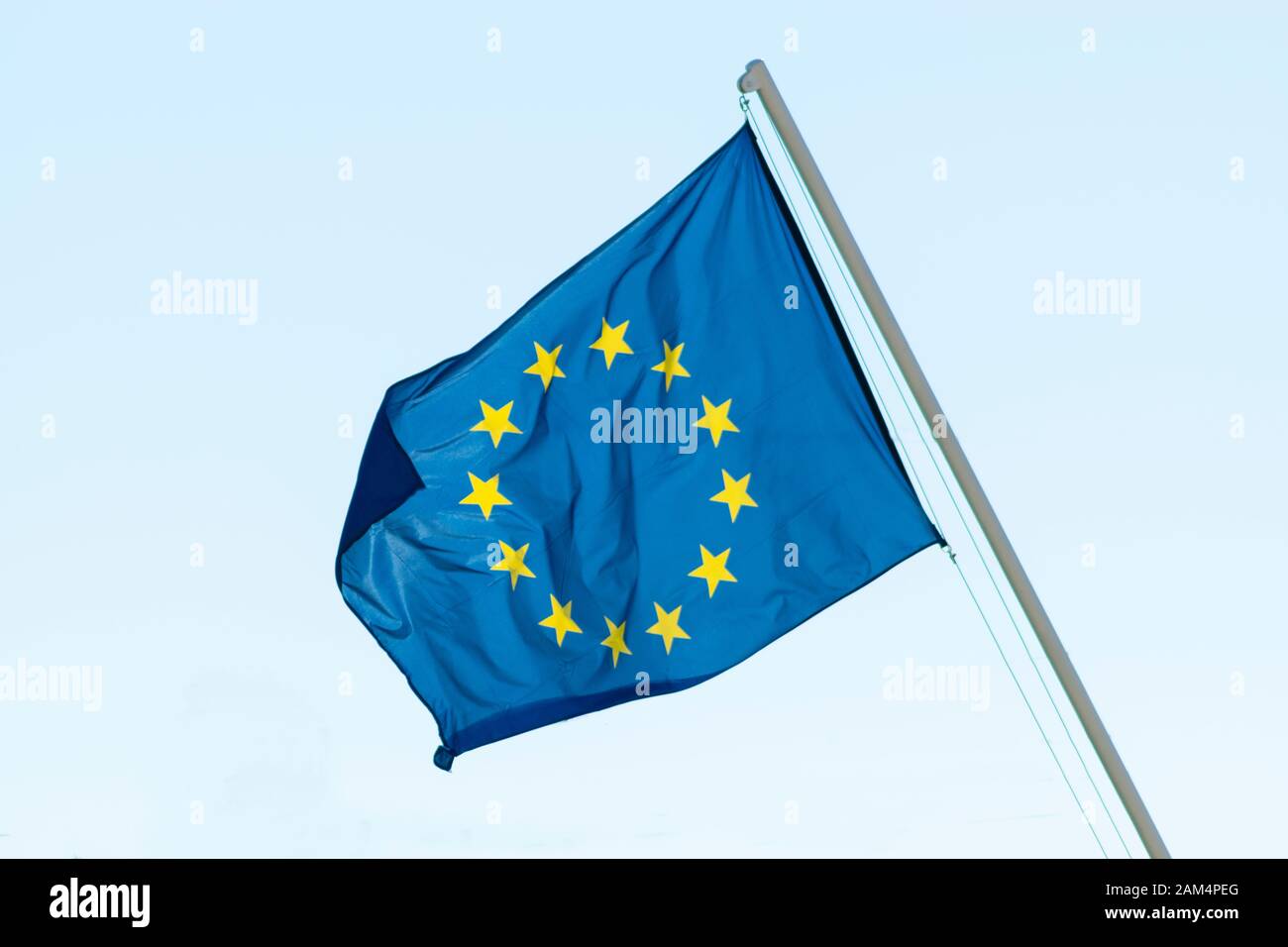Bandiera dell'Unione europea a Coimbra Portogallo Foto Stock