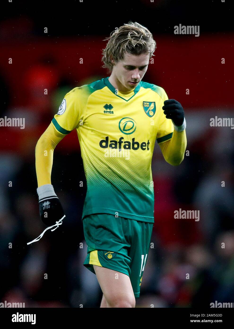 Norwich City's Todd Cantwell dopo il match di Premier League a Old Trafford, Manchester. Foto Stock