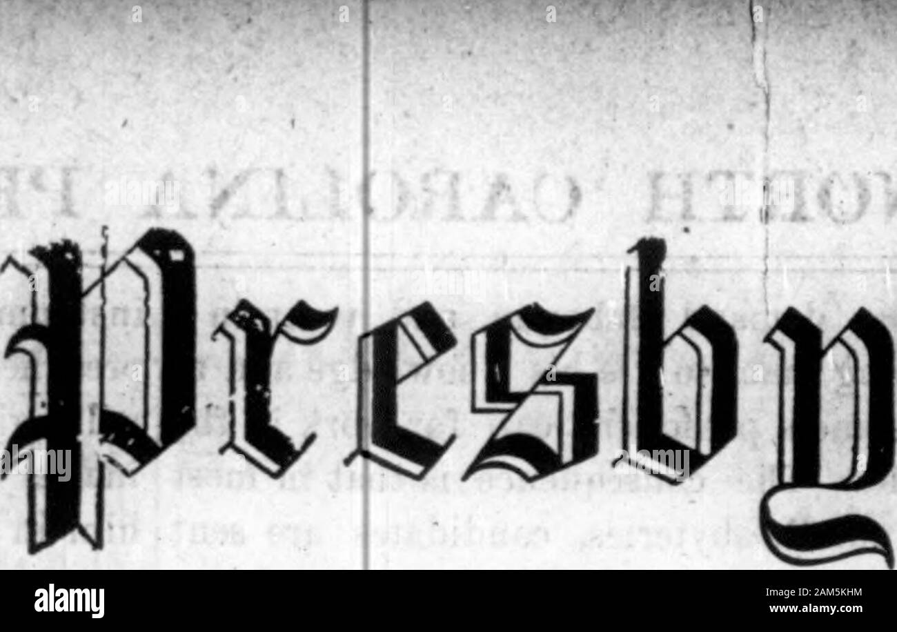 Il North Carolina Presbyterian . tokin s^ IJBW SERIE-VOJU XXVII-No. 1,424. WILMIHQTOI, H 0., THUBSDAT, APEH 25,1895. %T^ir slr5tet[iatt. Prezzo di sottoscrizione $2,00 all'anno payablein anticipo. Registrati nell'ufficio postale a Wilmingtonas classe seconda questione posta. come un mezzo di edificazione della Chiesa. E non per i predicatori solo, ma toall i nostri lettori diremmo, se hai trovato la nostra carta utile yoursoul, raccomando agli altri. G^t yourfriends e vicini a subscriberv giovedì, 25 aprile 95. Kev. J. M. Rawlings, D. D., Editok.joHir McLaubih, Business Manager. L'ufficio di Foto Stock
