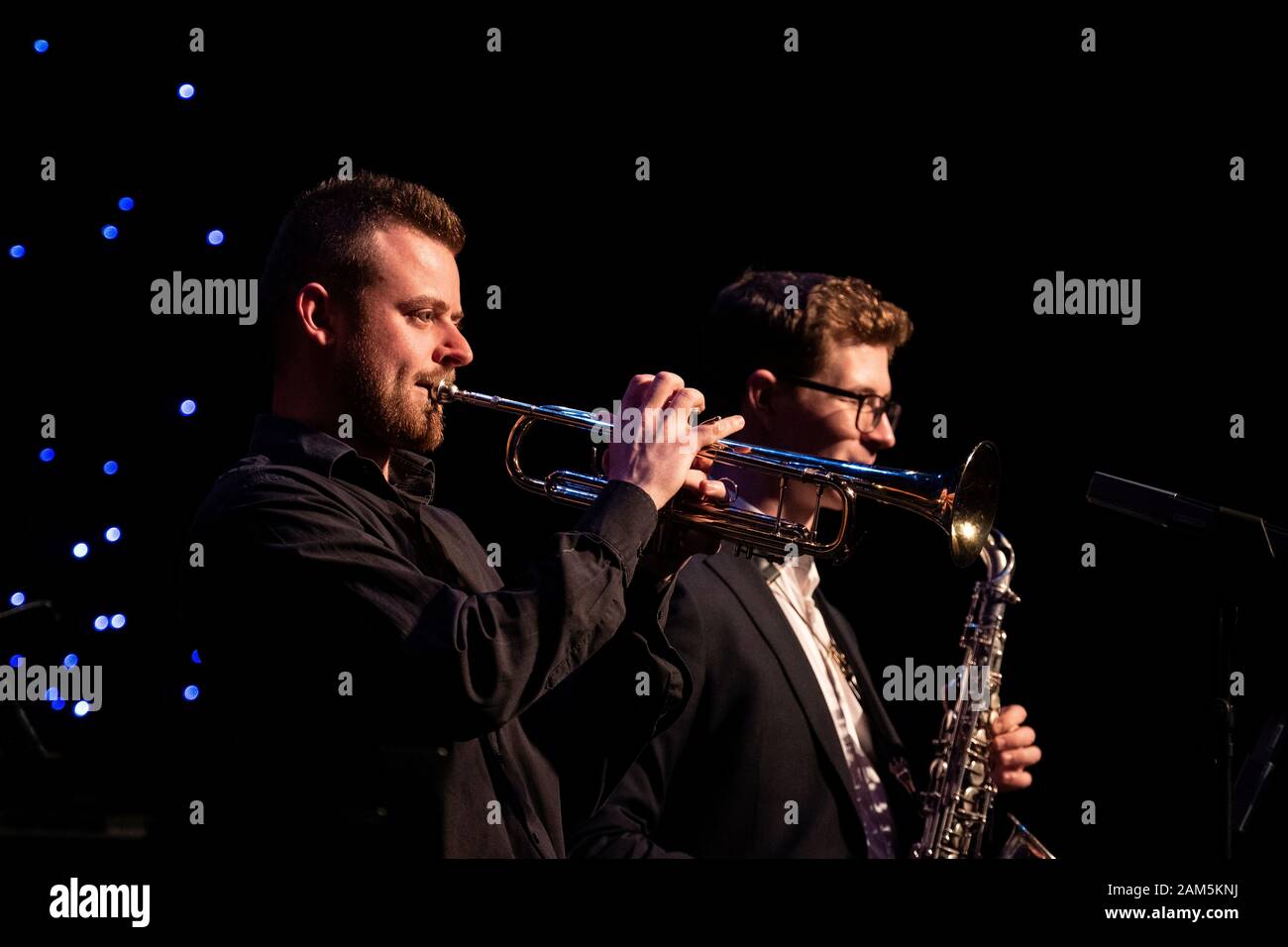 James Copus E Sean Payne Con Clark Tracey Quintet, Scarborough Jazz Festival 2019 Foto Stock