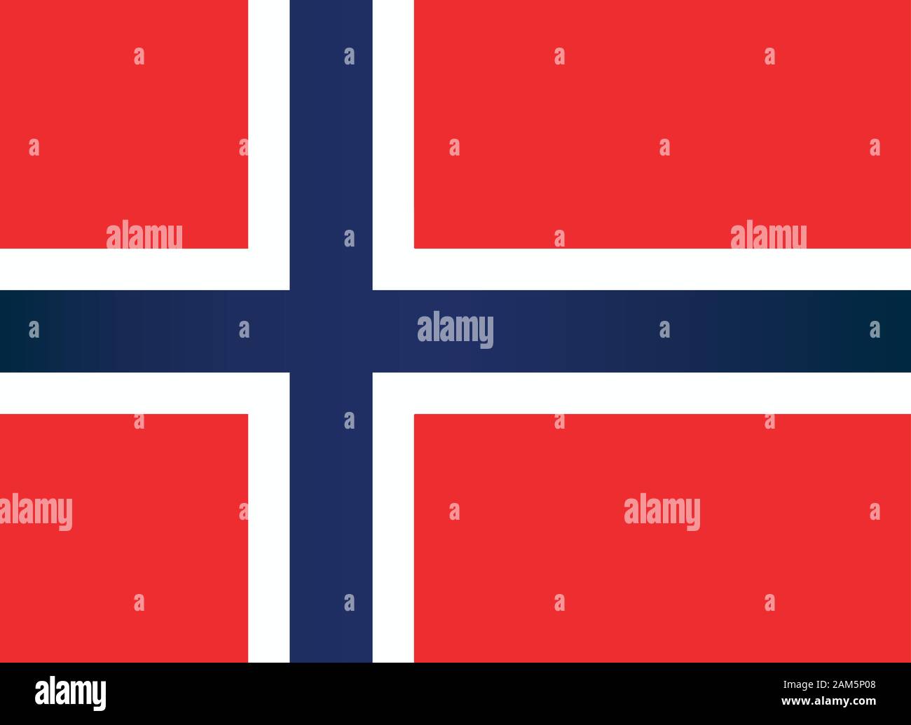 La bandiera nazionale del paese scandinavo della Norvegia Illustrazione Vettoriale