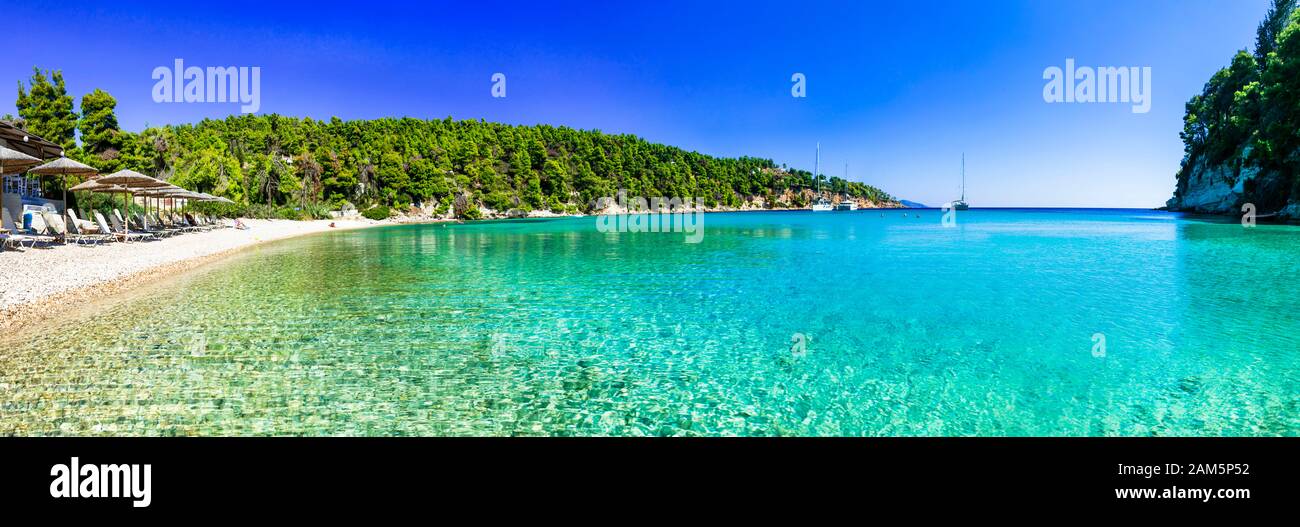 Meravigliose spiagge della Grecia. Isola di ALONISSOS, Sporadi Foto Stock