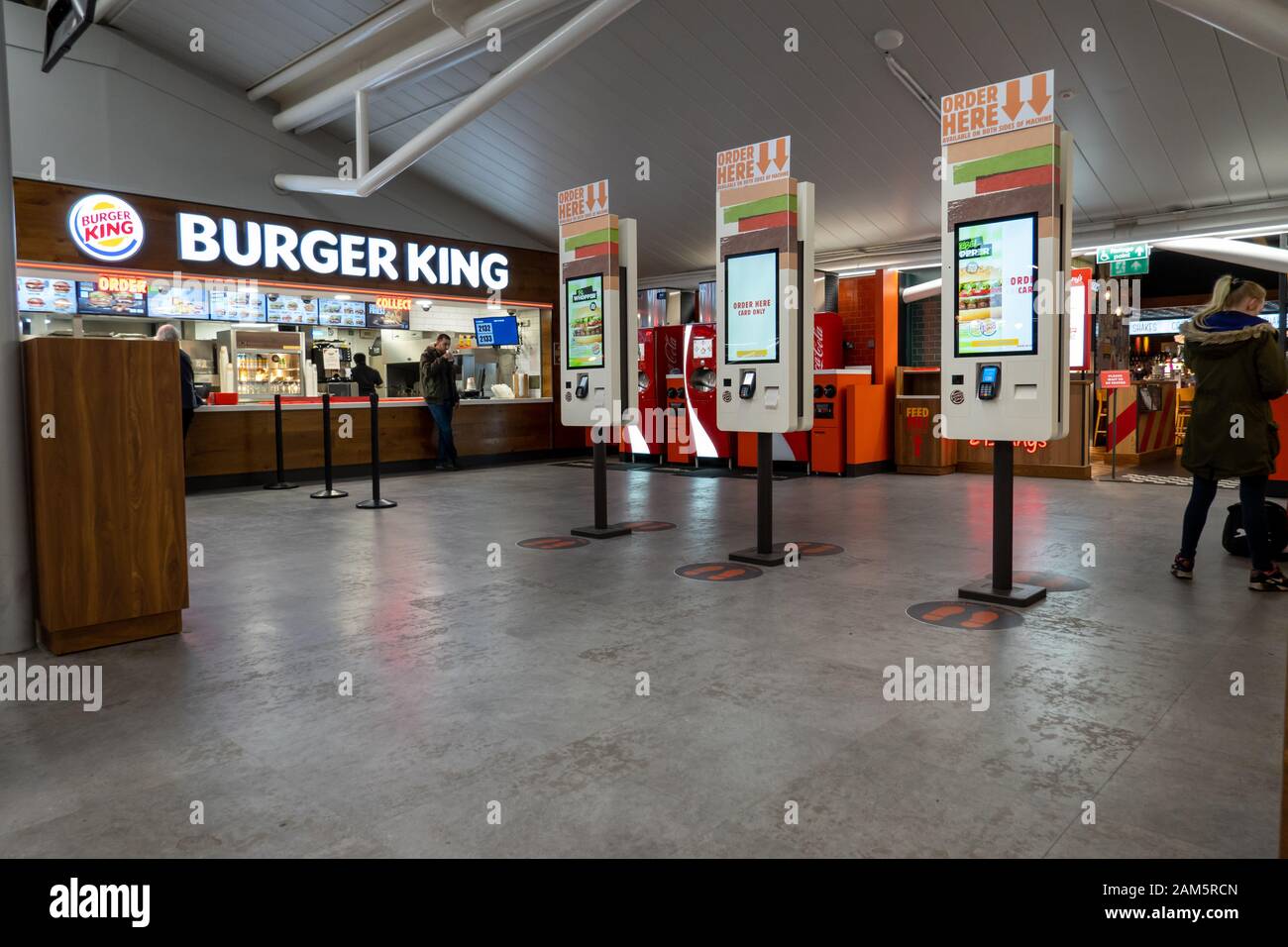 Burger King punti d'ordine, Bristol Airport Foto Stock